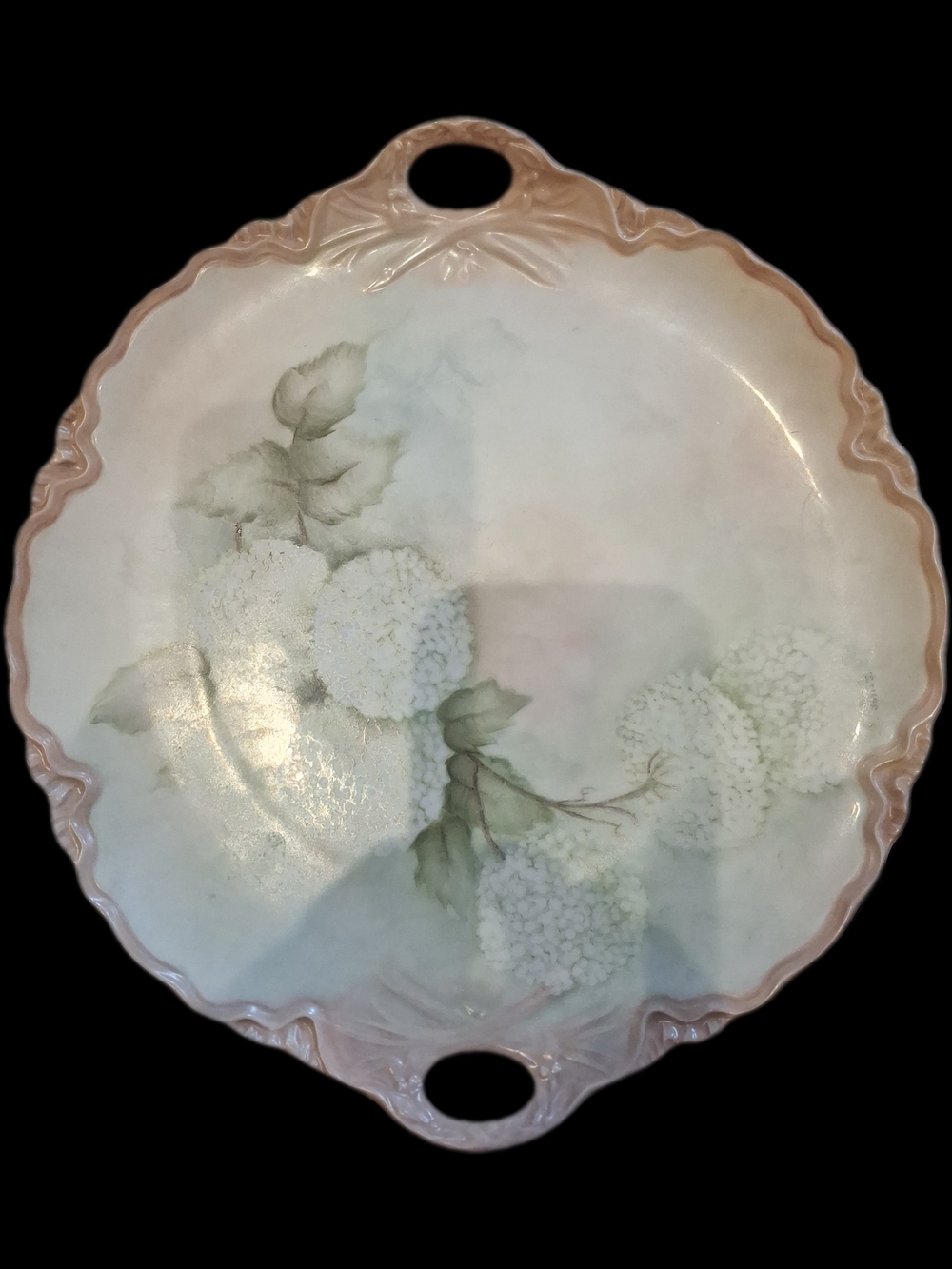 Hand-Painted Hutschenreuther Floral Porcelain Serving Plate
